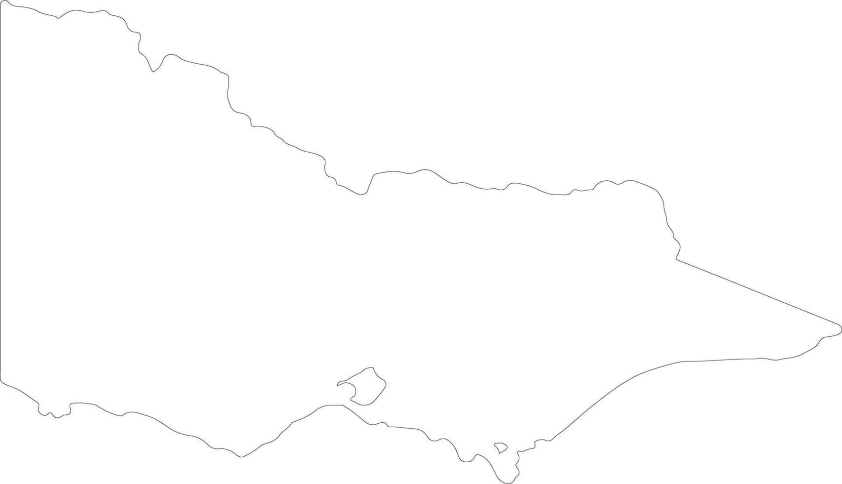 Victoria Australia outline map vector