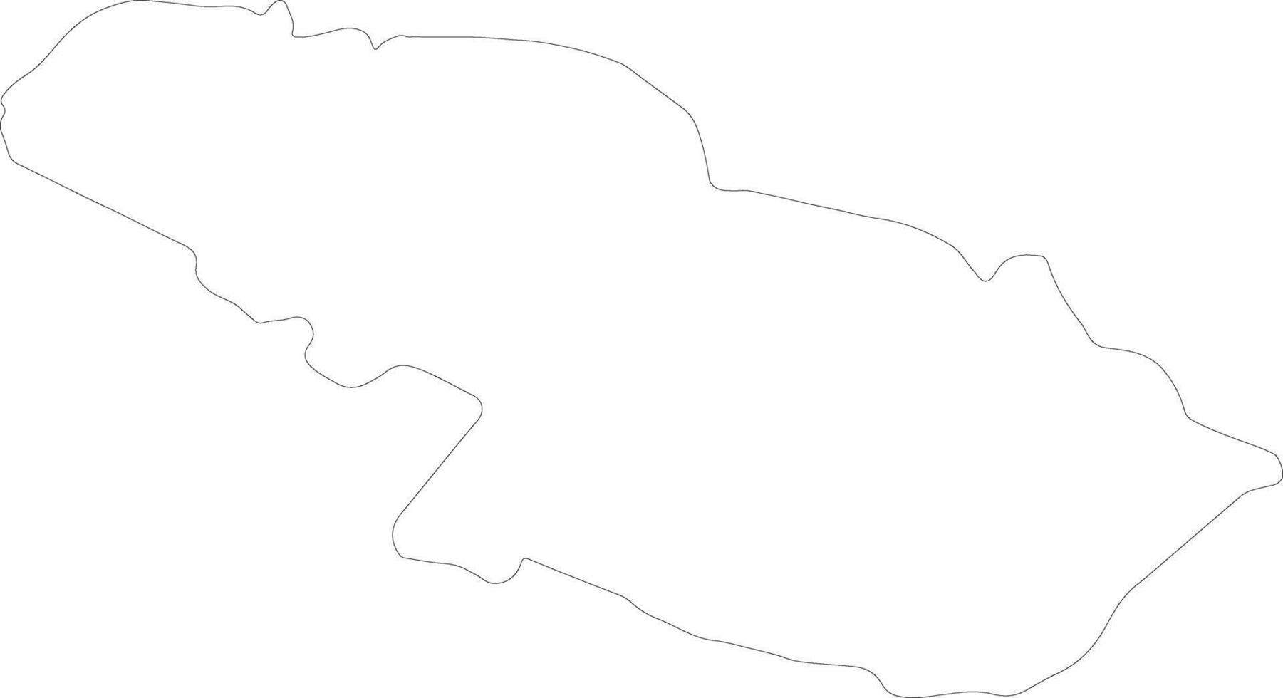 Viroviticko-Podravska Croatia outline map vector