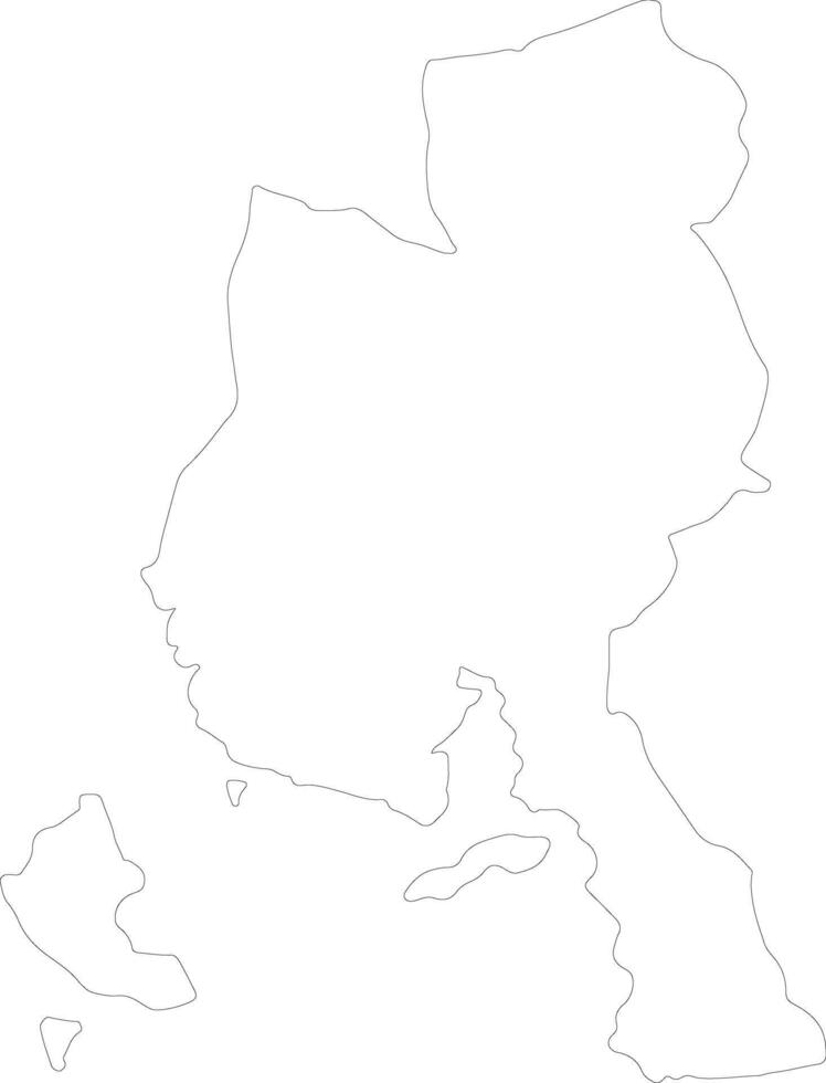 Veraguas Panama outline map vector