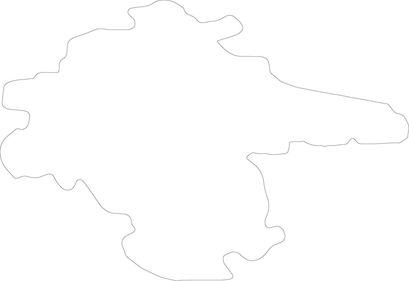 Vukovarsko-Srijemska Croatia outline map vector