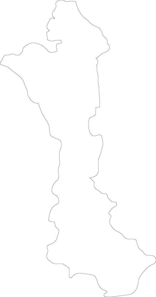 Volta Ghana outline map vector