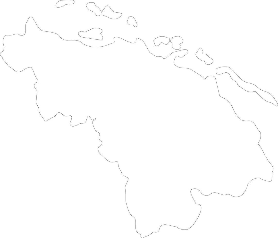 Villa Clara Cuba outline map vector
