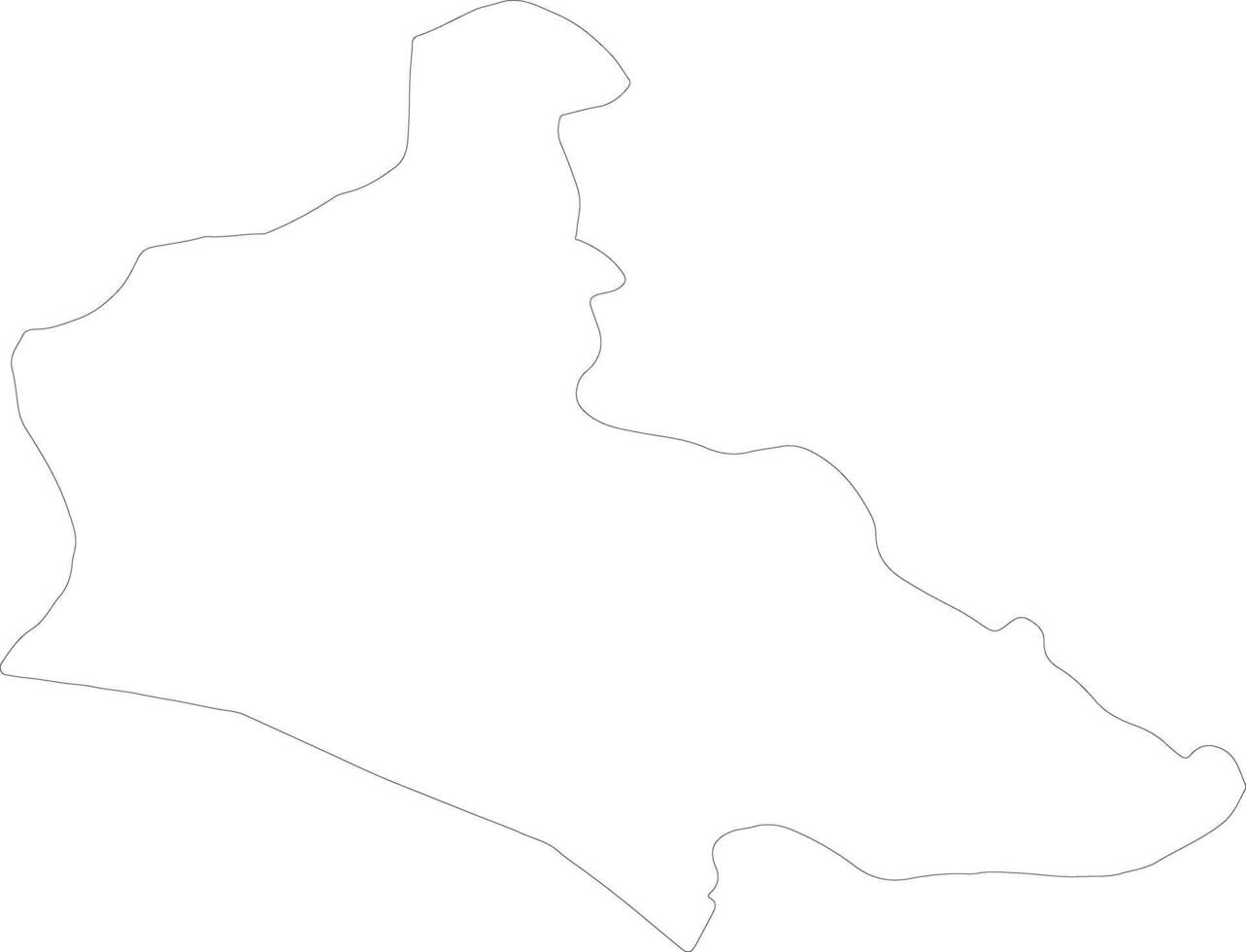 Vlasenica Bosnia and Herzegovina outline map vector