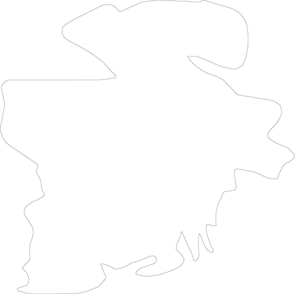 chaleco Noruega contorno mapa vector