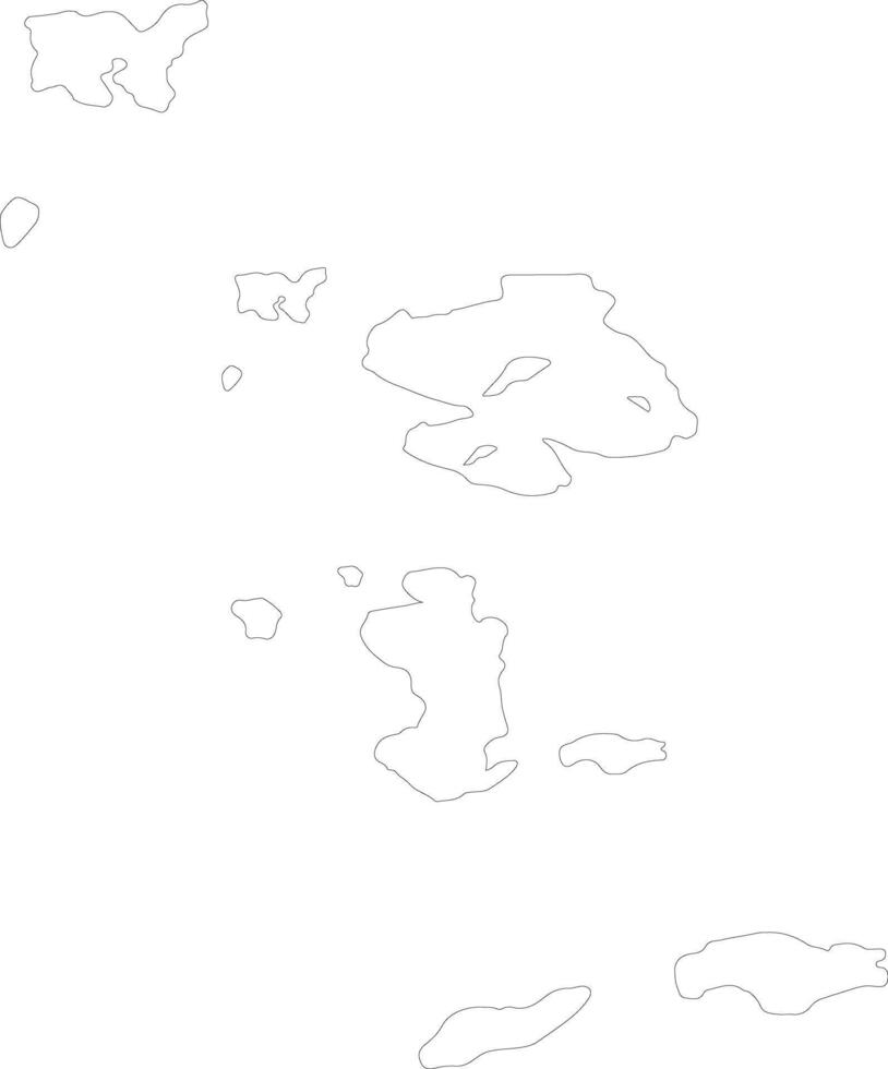 Voreio Aigaio Greece outline map vector