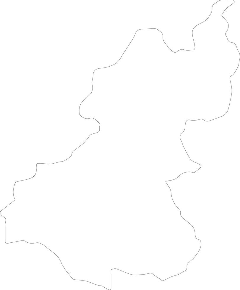 Wangdi Phodrang Bhutan outline map vector
