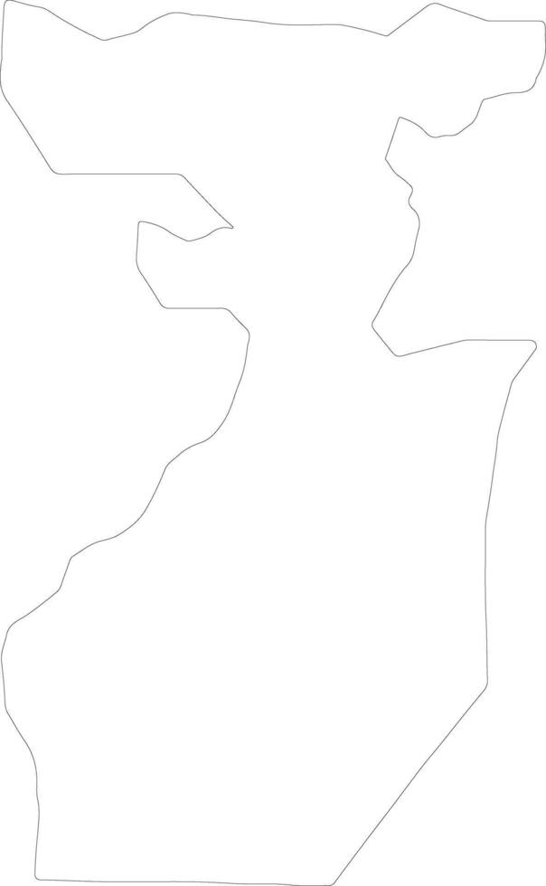 Wakiso Uganda outline map vector