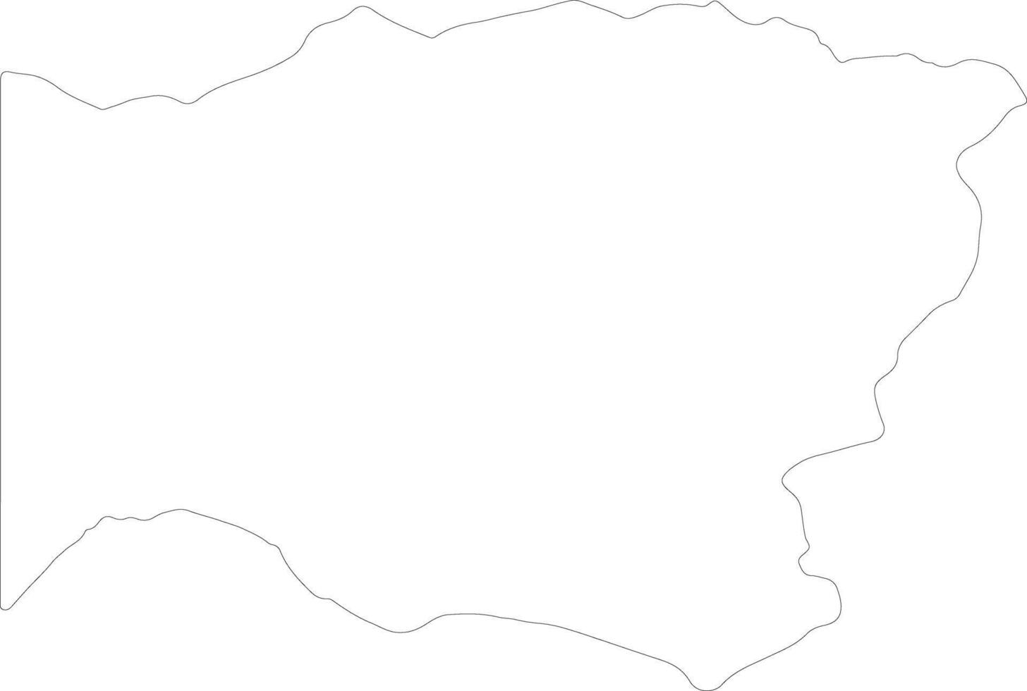 Wadi Fira Chad outline map vector