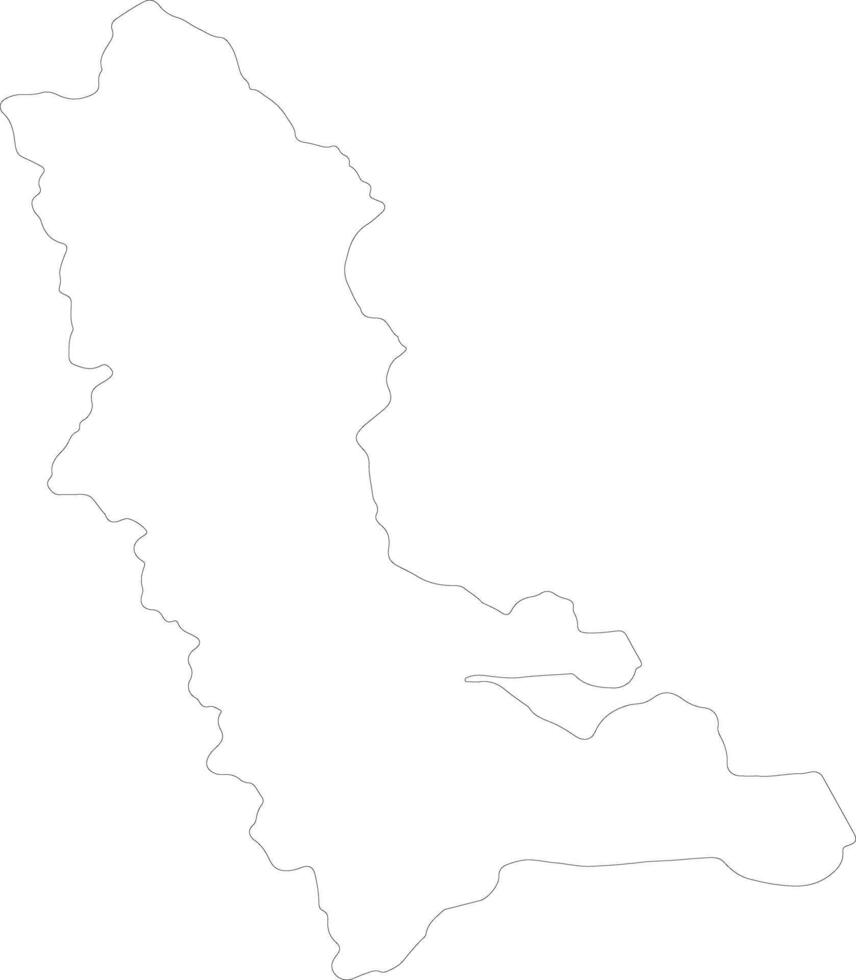 West Azarbaijan Iran outline map vector