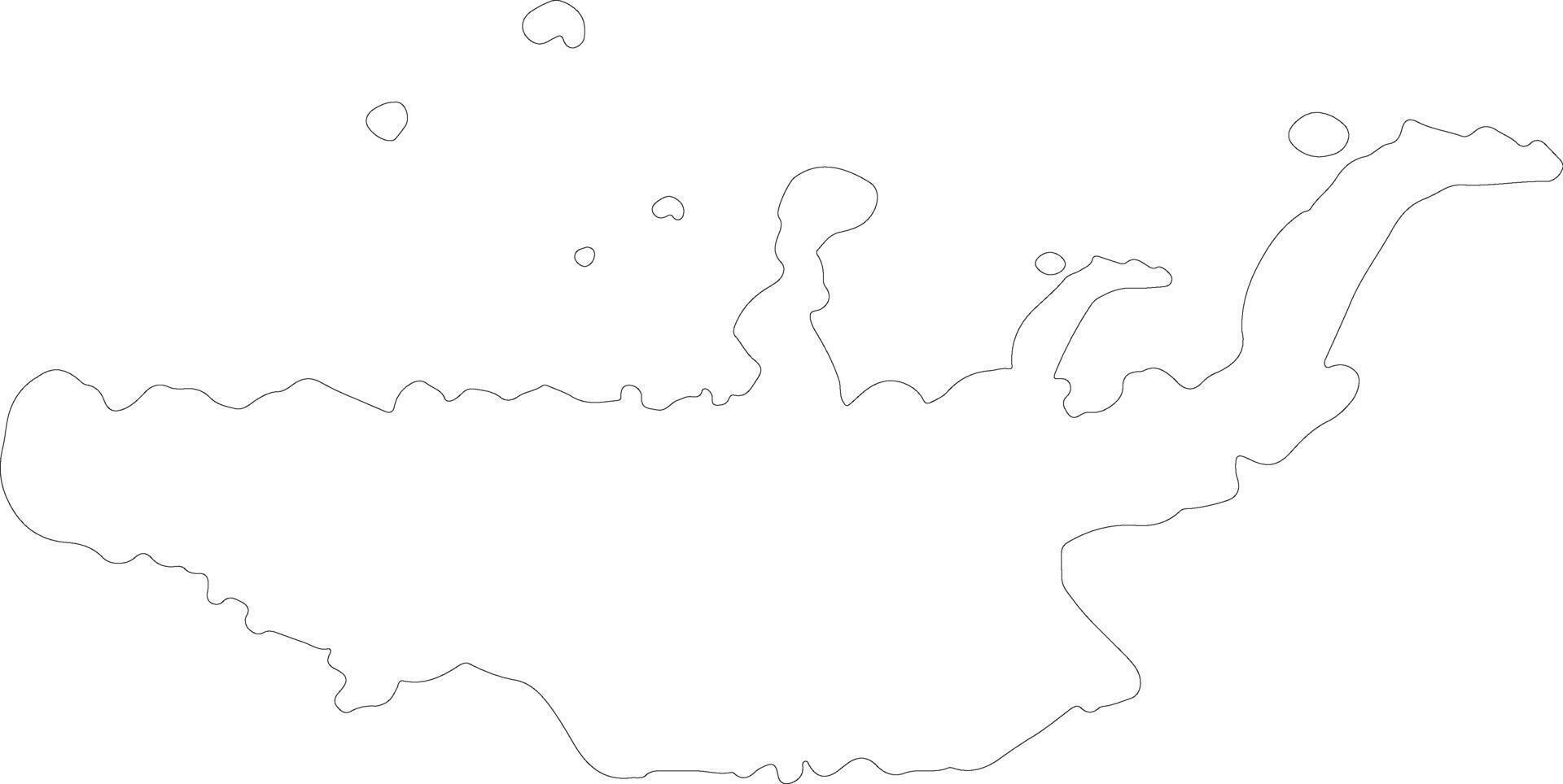 West New Britain Papua New Guinea outline map vector