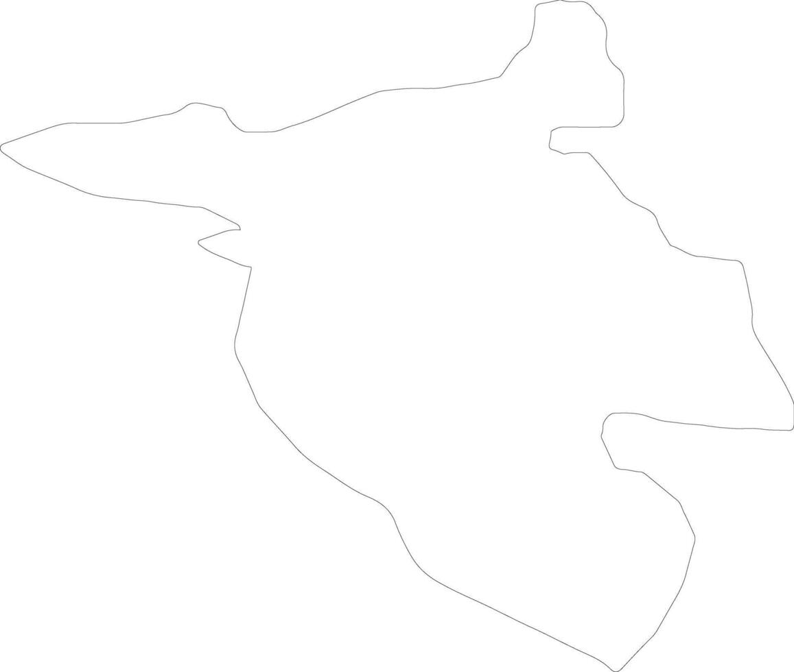 West Herzegovina Bosnia and Herzegovina outline map vector
