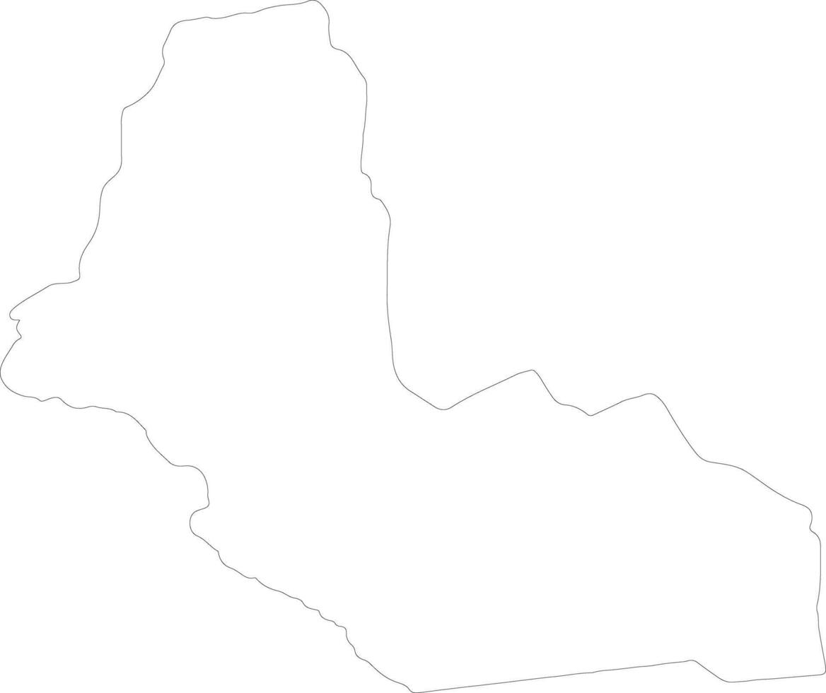 occidental bahre el ghazal s Sudán contorno mapa vector