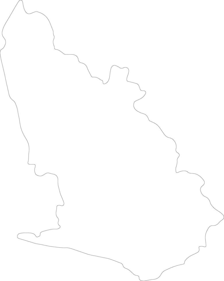 Western Ghana outline map vector