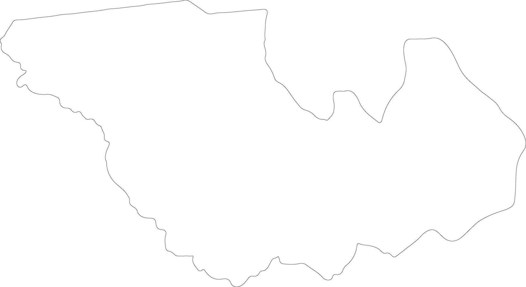 Western Equatoria S Sudan outline map vector