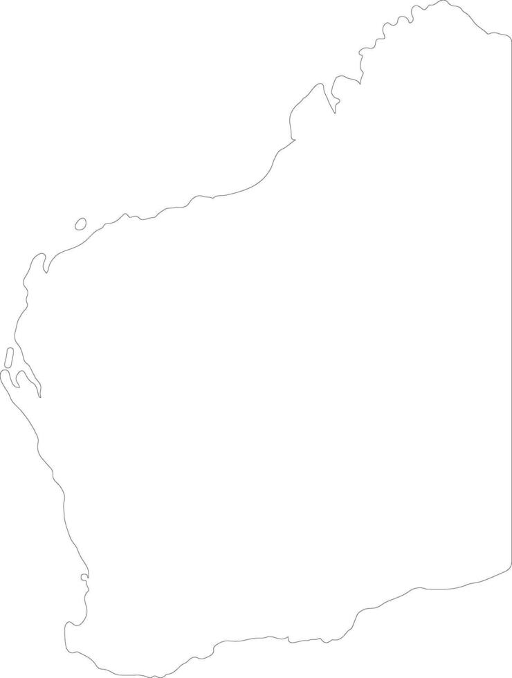 occidental Australia Australia contorno mapa vector