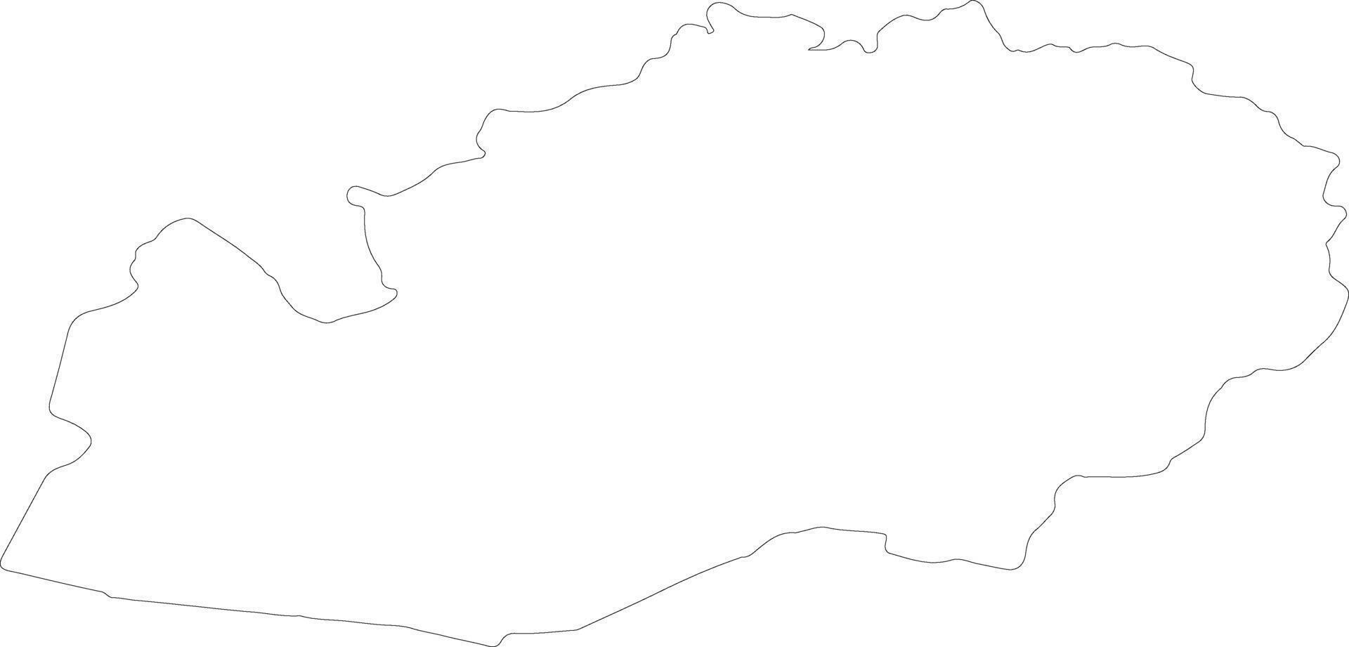 West Kazakhstan Kazakhstan outline map vector