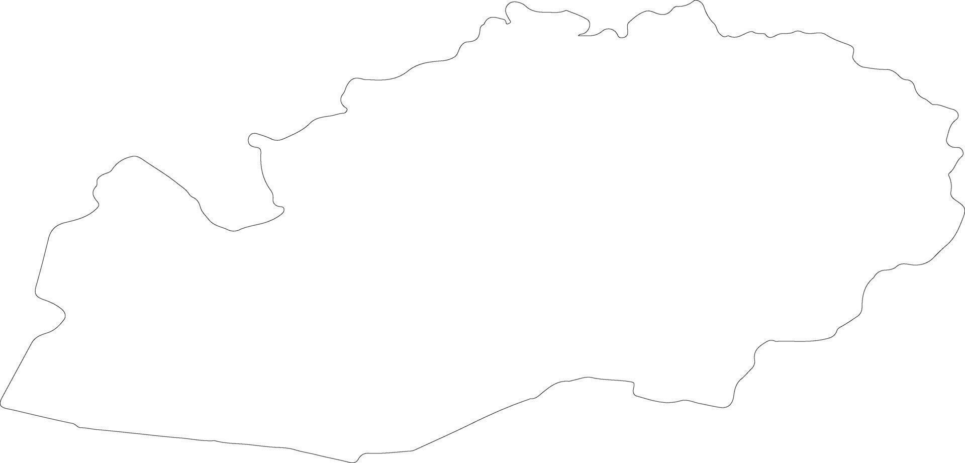 West Kazakhstan Kazakhstan outline map vector