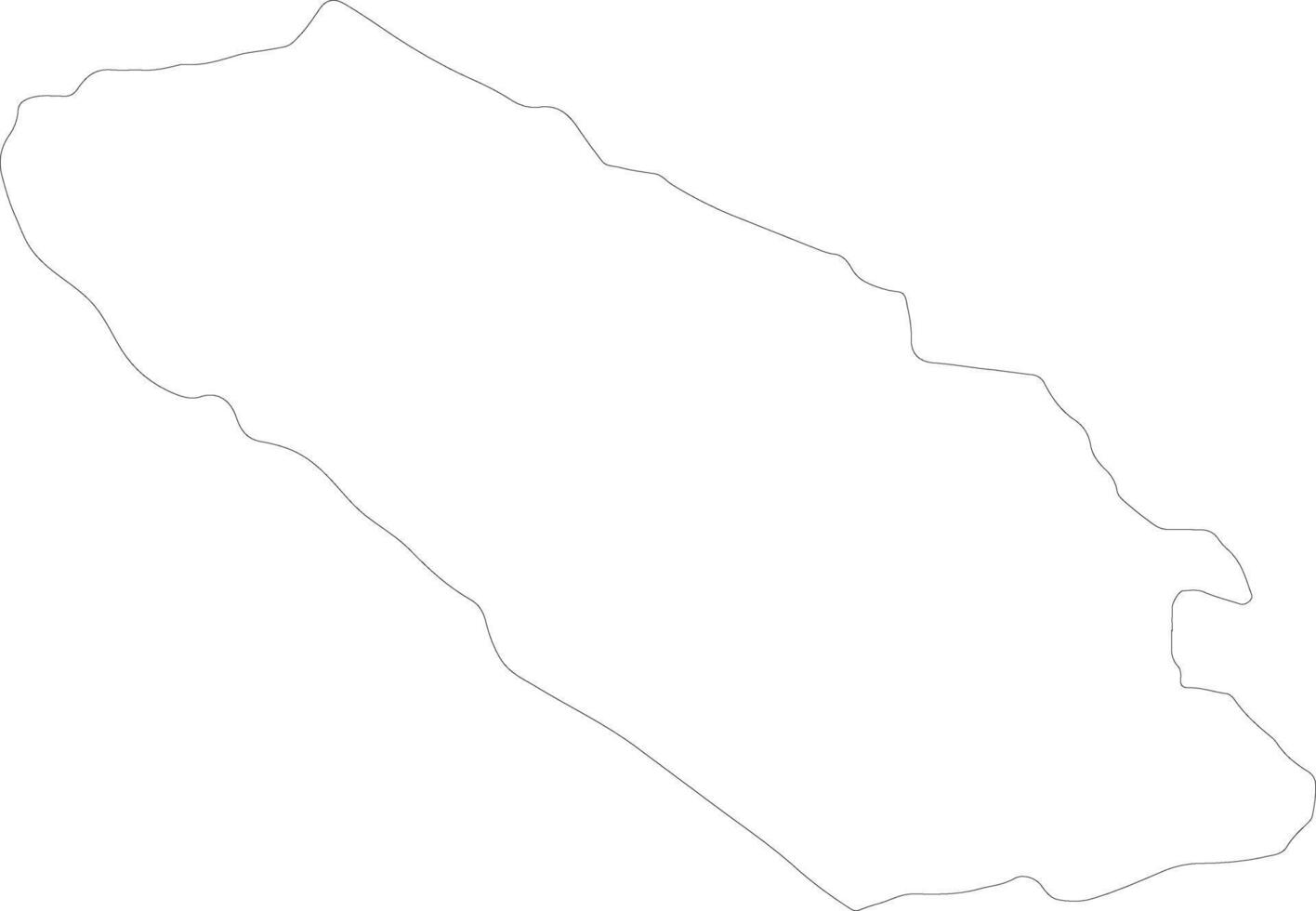 Oeste bosnia bosnia y herzegovina contorno mapa vector