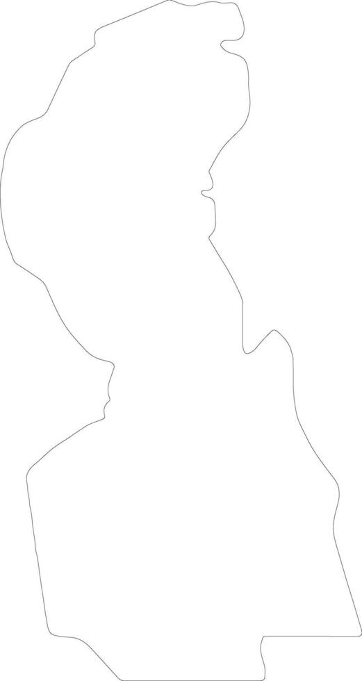 White Nile Sudan outline map vector
