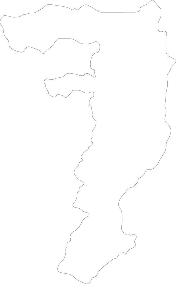 Xaignabouri Laos outline map vector