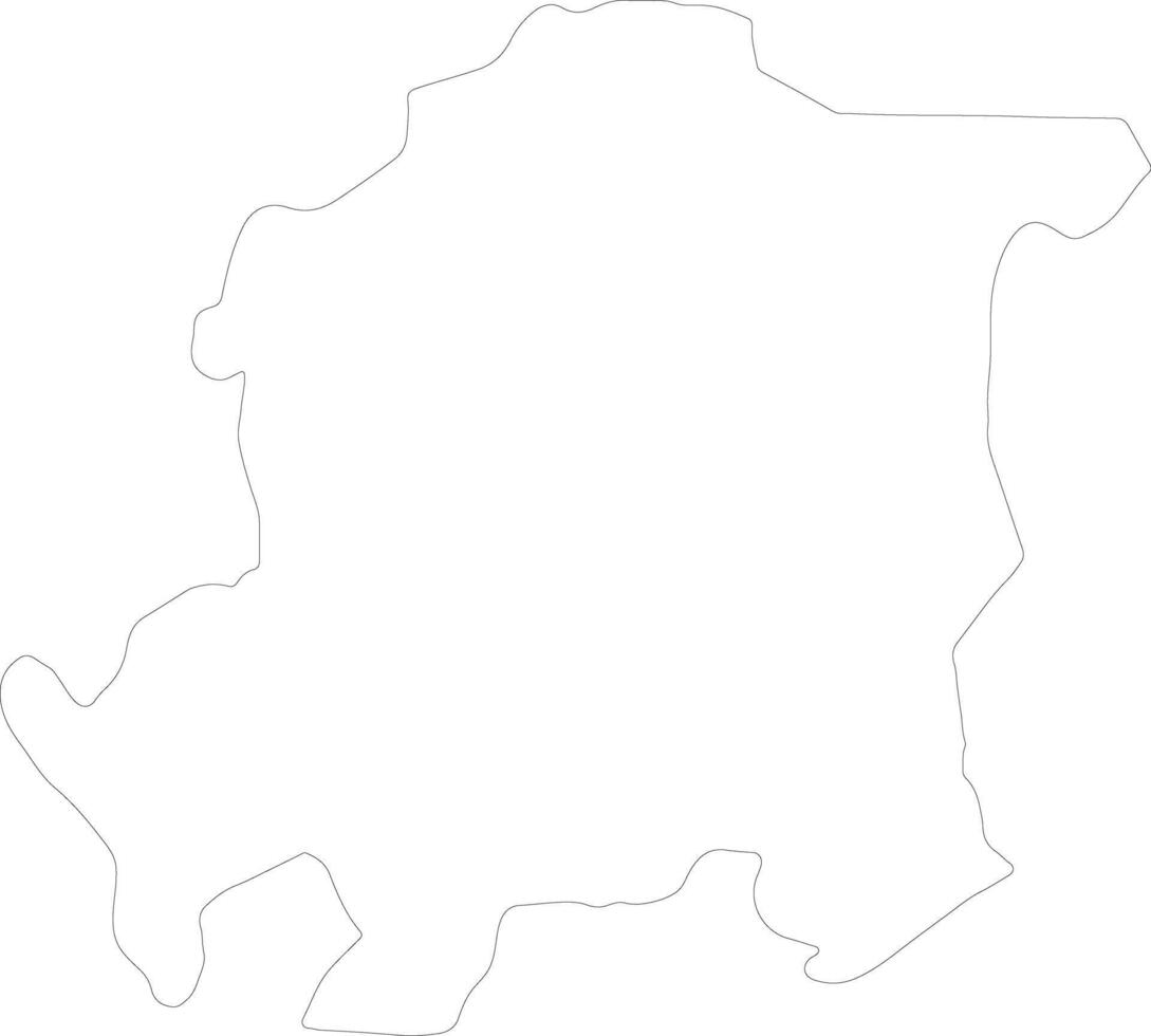 Yaracuy Venezuela outline map vector