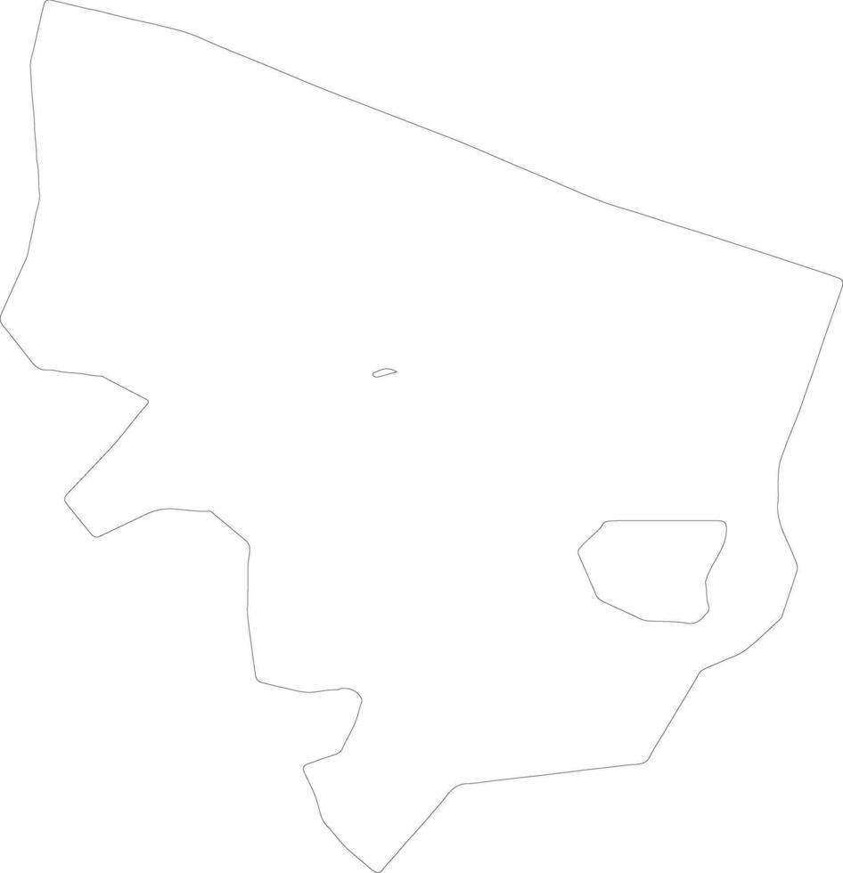 Yevlakh Rayon Azerbaijan outline map vector