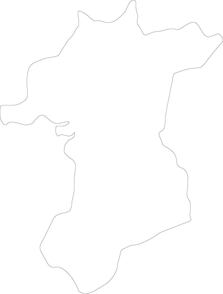Yala Thailand outline map vector