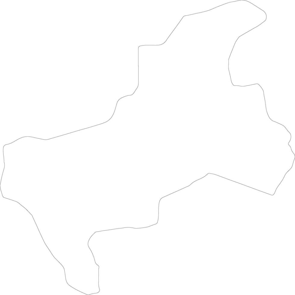 Yazd Iran outline map vector