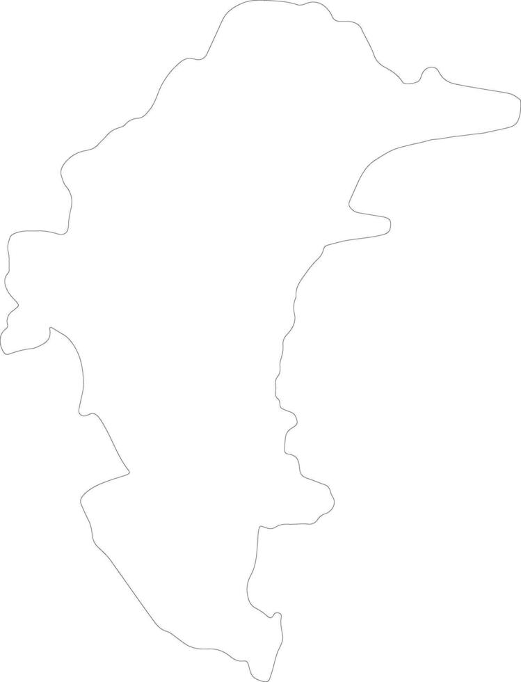 Yasothon Thailand outline map vector