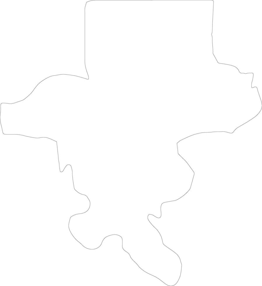 Zamboanga del Sur Philippines outline map vector