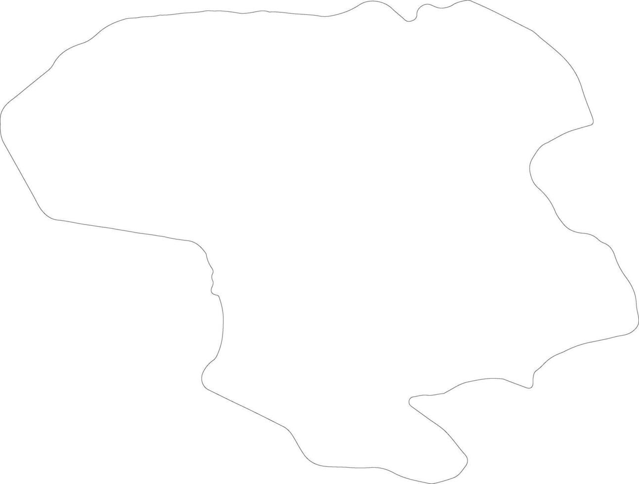 Zanjan Iran outline map vector