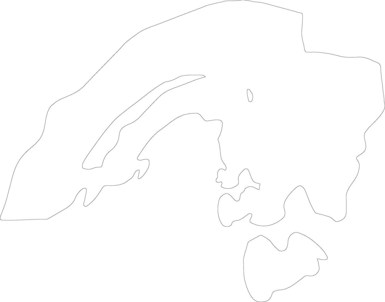 Zamboanga Sibugay Philippines outline map vector