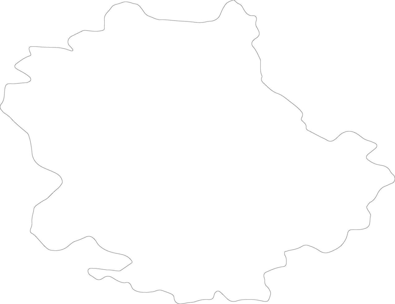 Zapadno-Backi Republic of Serbia outline map vector