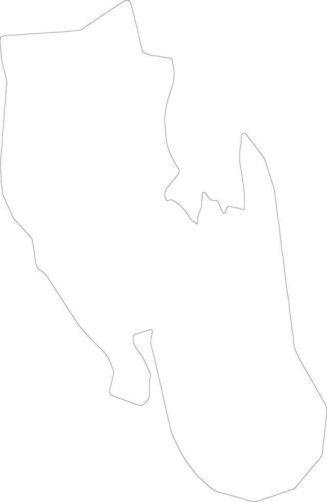 zanzibar sur y central unido república de Tanzania contorno mapa vector