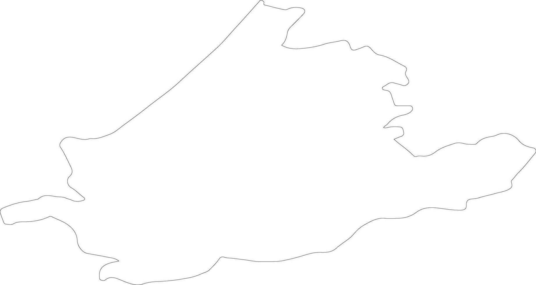Zuid-Holland Netherlands outline map vector