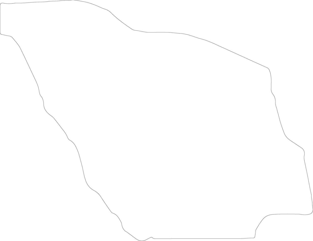 Zou Benin outline map vector