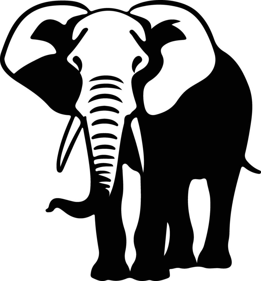 elefante africano negro silueta vector