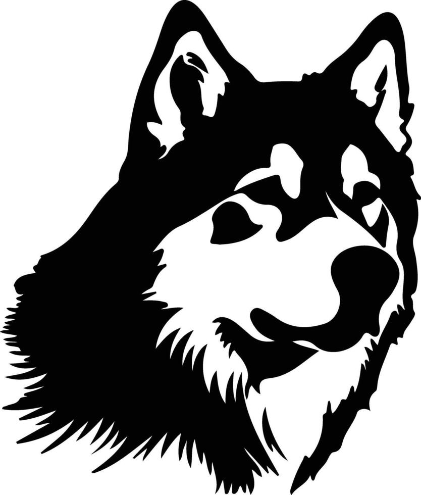 Alaskan Malamute silhouette vector