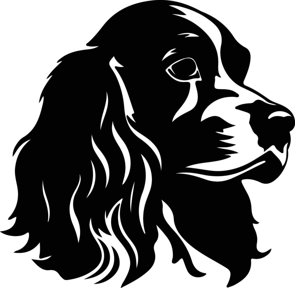 americano cocker spaniel silueta vector