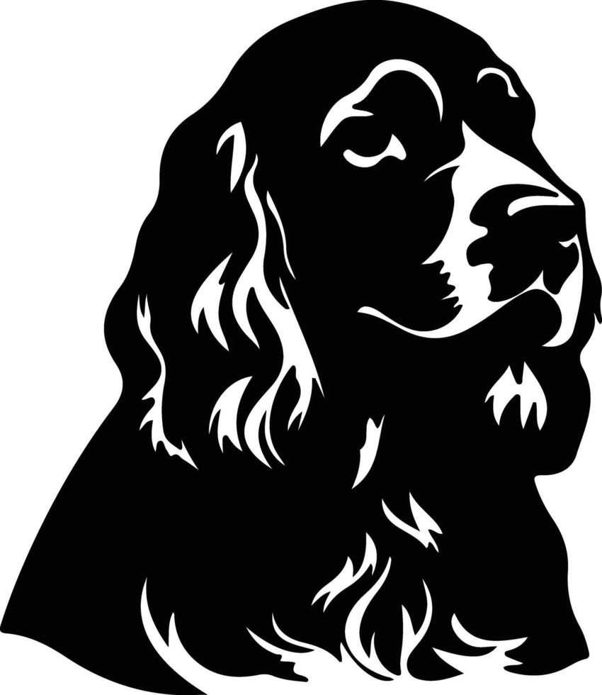 americano cocker spaniel silueta vector