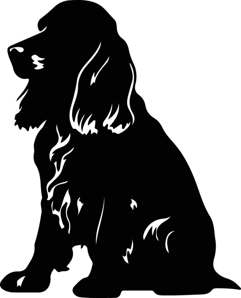 American Cocker Spaniel silhouette vector