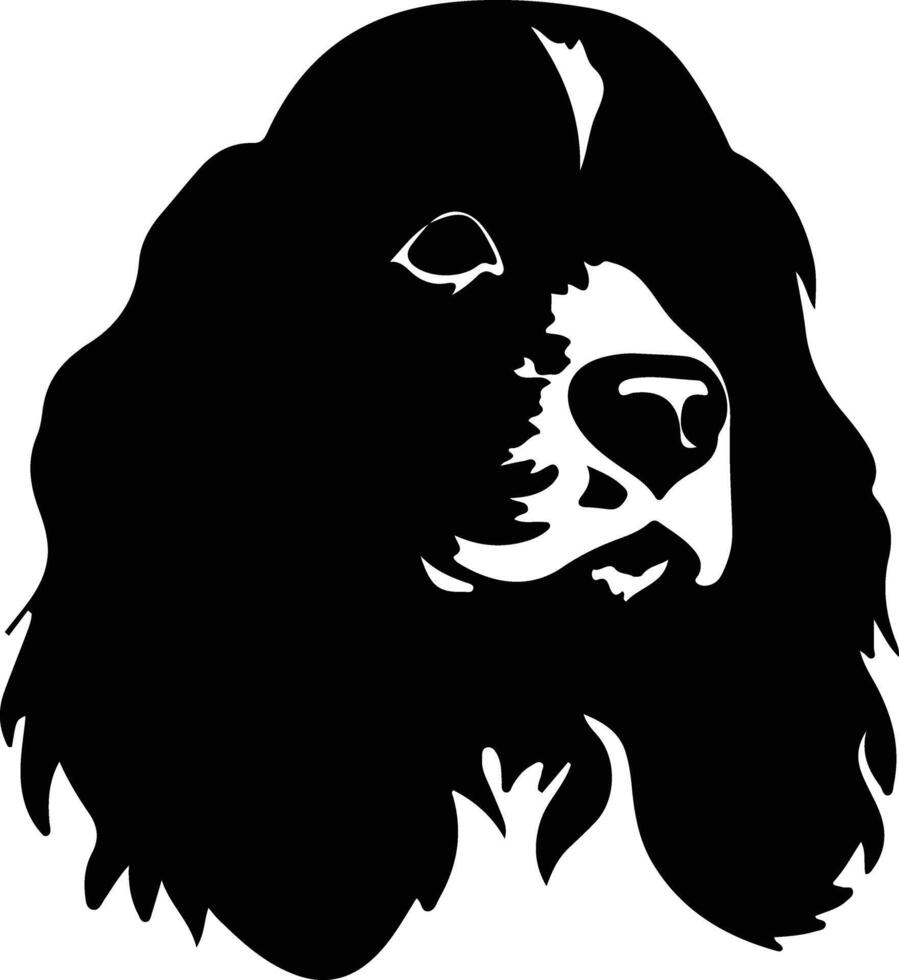 americano cocker spaniel silueta vector