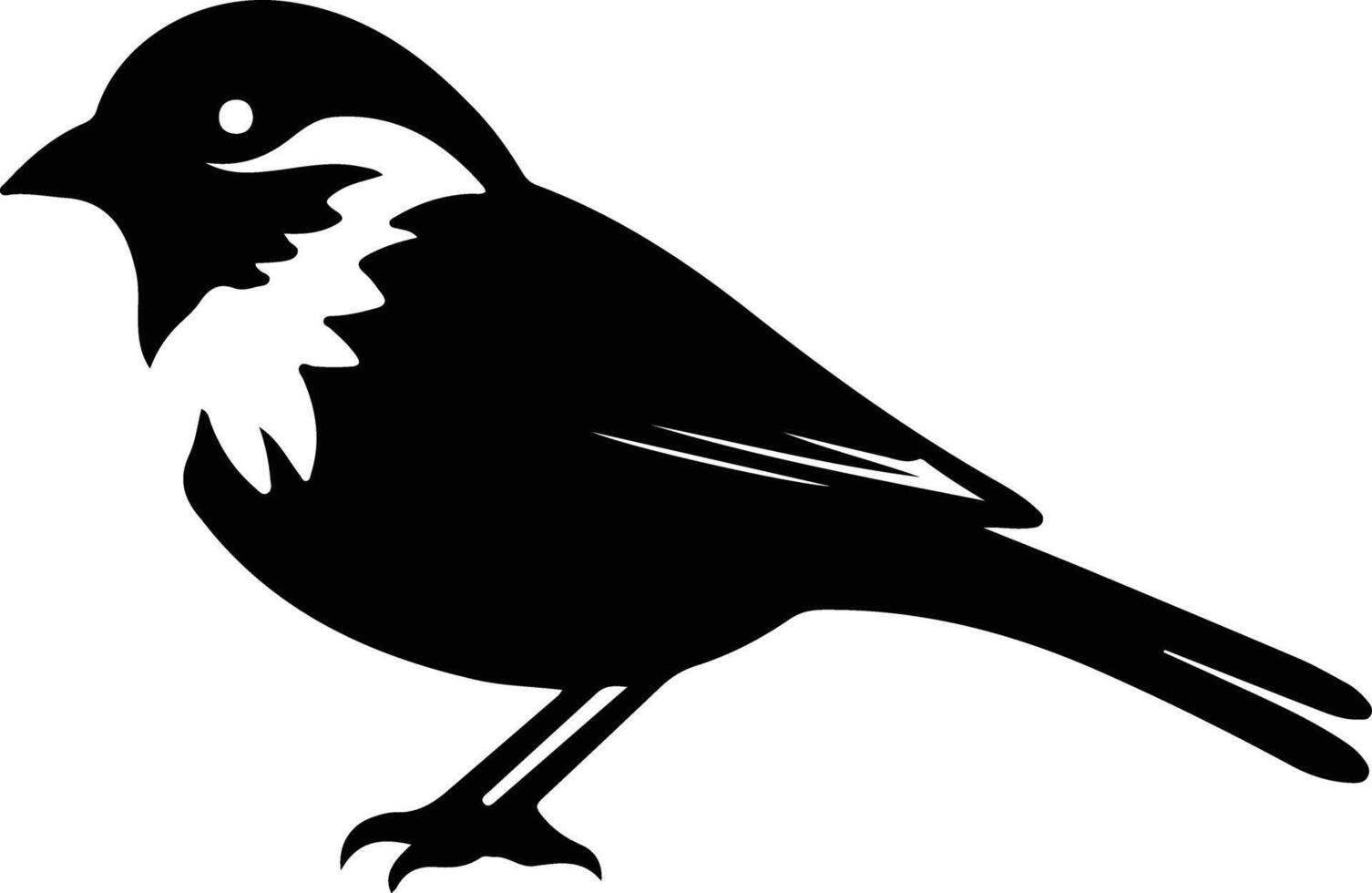 Americantreesparrow black silhouette vector