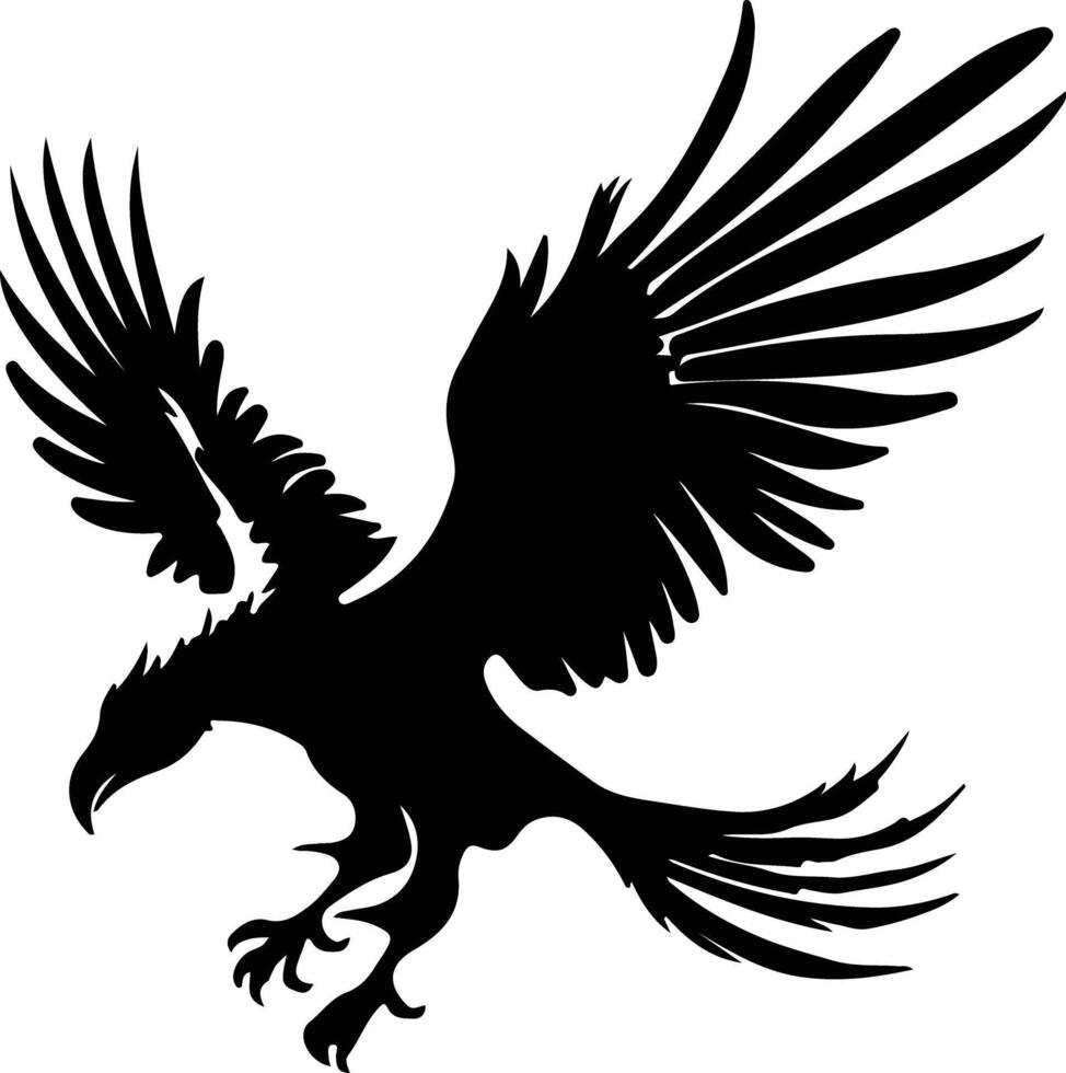 Archaeopteryx black silhouette vector