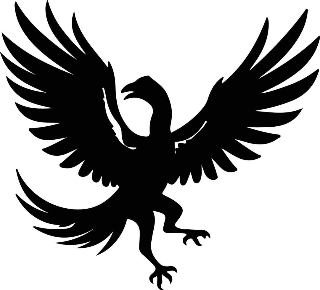 Archaeopteryx black silhouette vector