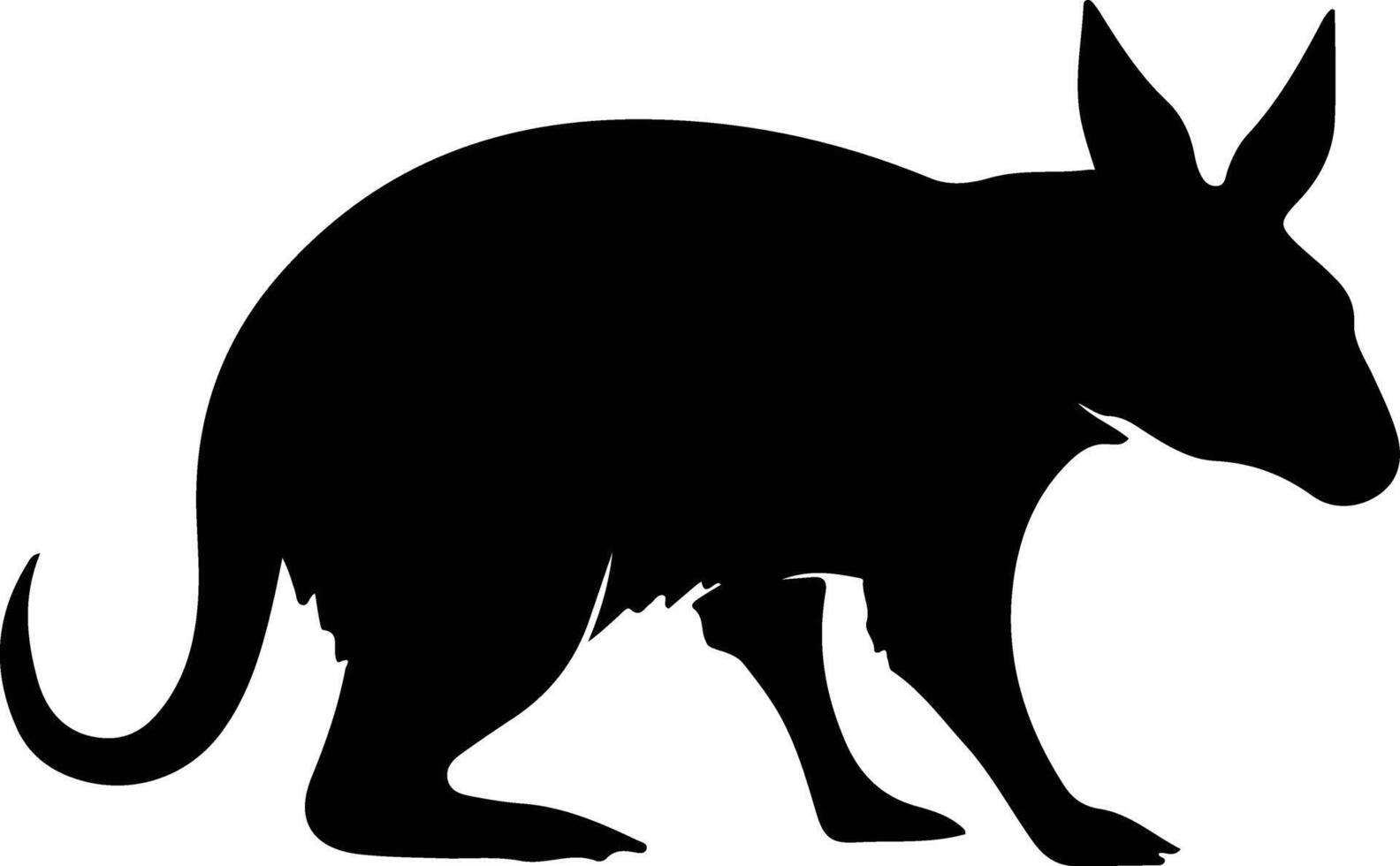 aardvark black silhouette vector