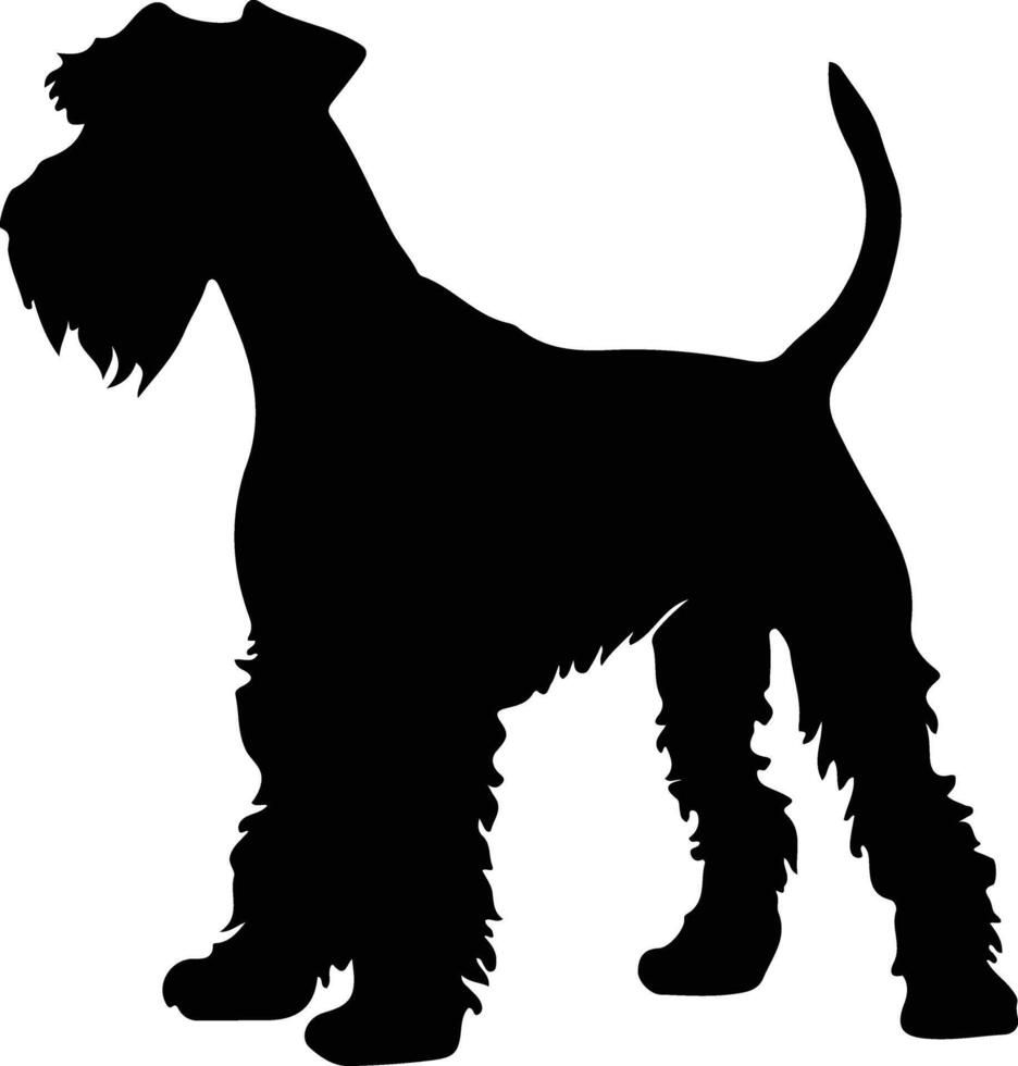 airedale terrier silueta vector