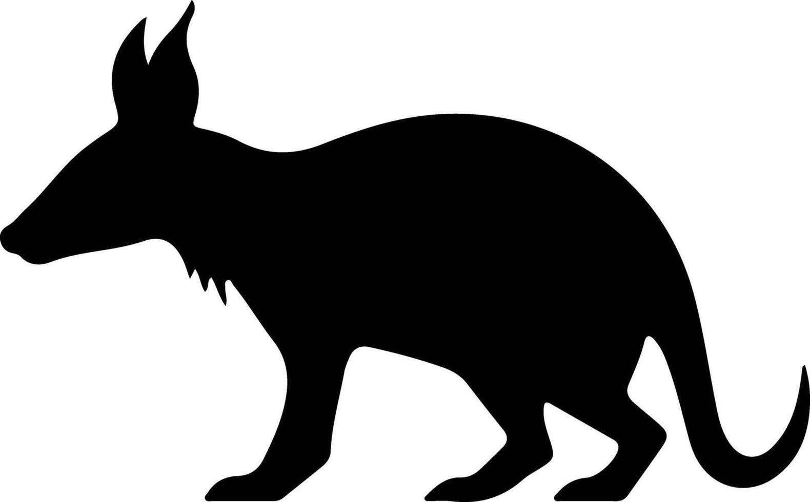 aardvark black silhouette vector