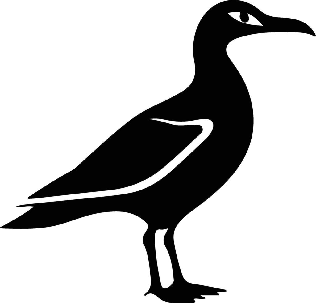 albatross black silhouette vector