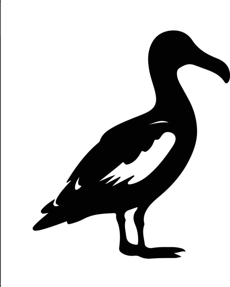 albatross black silhouette vector